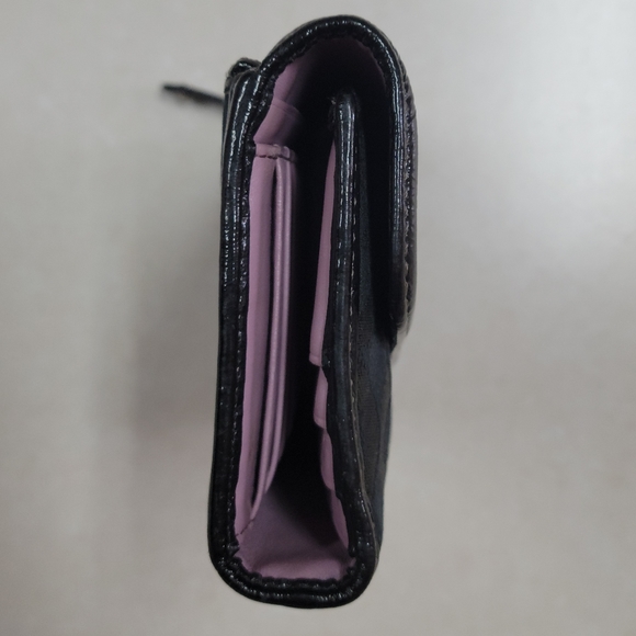 Authentic Coach Long Wallet Black Purple - Classic Design, Well-Maintained - Picture 9 of 13